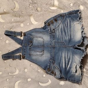 Indigo Rein Distressed Coverall Shorts Size 3